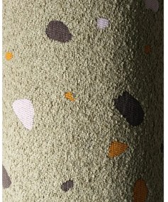 Zelený detský sedací vak z textílie buklé/ženilkový Terrazzo Square – Wigiwama