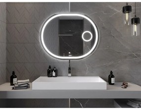Mexen Umba, LED kúpeľňové zrkadlo s podsvietením a kozmetickým zrkadlom 100 x 80 cm, 6000K, ochrana proti zahmlievaniu, 9822-100-080-611-00