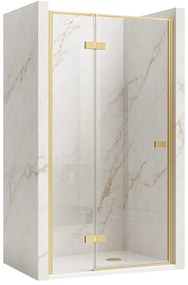 Rea Atlas, sprchové dvere 80x200cm, pravý variant, 6mm číre sklo, zlatý matný profil, KPL-K4672