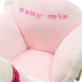 Baby Mix Hojdacia hračka s kolieskami a melódiou Labuť biela, 61 x 32 x 52 cm