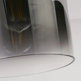 Searchlight 88911-1BK - Stropné svietidlo SWEDEN 1xE27/60W/230V pr.22 cm čierna/dymová