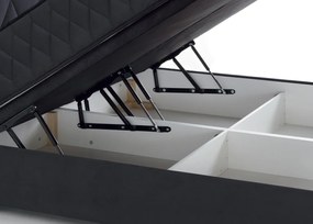 Posteľ Reve 180x200 cm, tmavo šedá látka