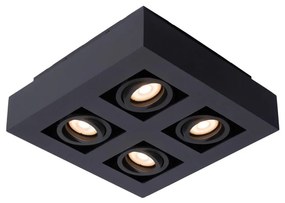Lucide 09119/21/30 - LED Bodové svietidlo XIRAX 4xGU10/5W/230V čierna