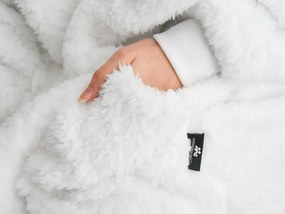 XPOSE® Barančeková mikinová deka - biela