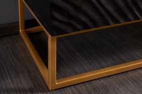 Dizajnová vysoká komoda Zorpi 120 cm – masívne mangové drevo / čierna
