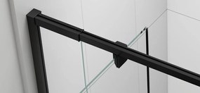 Polysan Polysan, EASY BLACK otočné sprchové dvere 760-900mm, sklo Brick, EL1638B