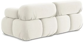 Biela zamatová pohovka 190 cm Lokua – Makamii