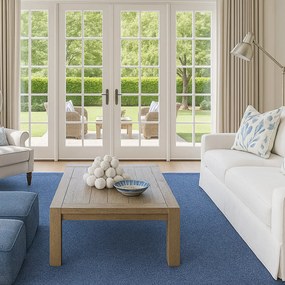 AladinWorld Expres, Kusový koberec Velur Ultra tm. modrý štvorec, 400x400, modrá, obývacia izba