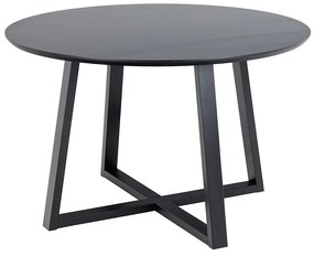 Okrúhly jedálenský stôl Malika 120 cm čierny