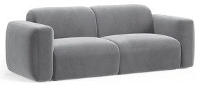 Sivá zamatová pohovka 220 cm Strino – Cosmopolitan Design
