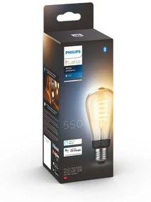 PHILIPS HUE Múdra LED filamentová žiarovka HUE, E27, ST64, 7W, 550lm, teplá biela-neutrálna biela