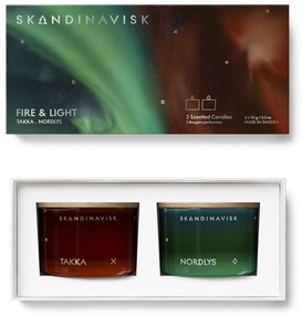 SKANDINAVISK Darčeková sada mini sviečok Fire and Light – 2 x 90 g