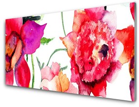 Nástenný panel  Kvety umenie 100x50 cm