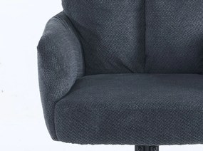 Jedálenská stolička Stephanie, tmavo šedá látka