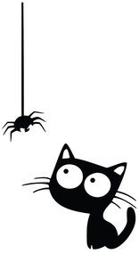 Samolepka Ambiance Cat And Spider