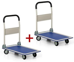 Plošinový vozík so sklopným madlom 1+1 ZADARMO, nosnosť 150 kg
