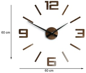 3D nalepovacie hodiny Reden medené