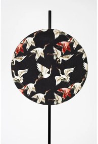 Čierna stojacia lampa s textilným tienidlom (výška 158 cm) Jaylee – White Label