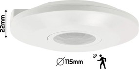 ECOLIGHT 360° stropný pohybový senzor, biely