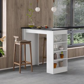 Barový stôl Houseland Swallow bendir/biely