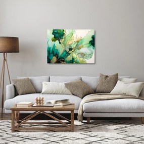 Sklenený obraz - Zelená abstrakcia (70x50 cm)