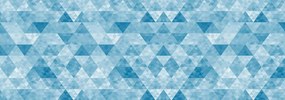 Fototapeta - Trojuholníky a kosodĺžnik - modré (152,5x104 cm)