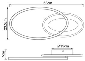 Globo 67264-24 - LED Prisadený luster SILLA LED/24W/230V