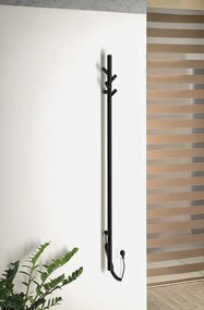 Sapho Sapho, PASADOR elektrický sušiak uterákov, guľatý, 150x1500 mm, 30 W, čierna matná, ER175BV