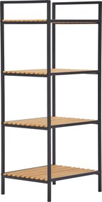 XXXLutz REGÁL, hnedá, prírodná farba, čierna, železo, 39/95/32,5 cm Xora - Online Only drobný nábytok - 007968027502