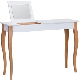 Biely toaletný stolík so zrkadlom Ragaba Dressing Table, dĺžka 105 cm