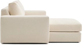 Béžová ženilková rohová pohovka (ľavý roh/s leňoškou) Alea – Kave Home