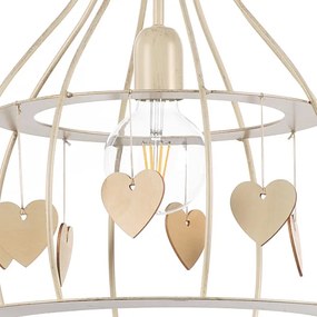 ONLI - Luster na lanku LEONILDE 1xE27/15W/230V béžová