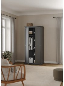 Sivá šatníková skriňa 96x201 cm Paris – Tvilum