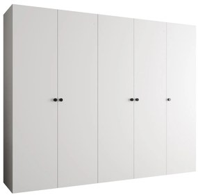 Šatníková skriňa 250 cm Parna 1 (biela + čierna). Vlastná spoľahlivá doprava až k Vám domov. 1125890