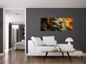 Obraz - Tvár vo vesmíre (120x50 cm)