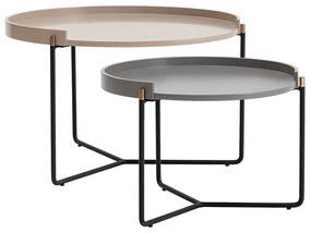 Odkladací stolík Mandy Beige, 2 ks