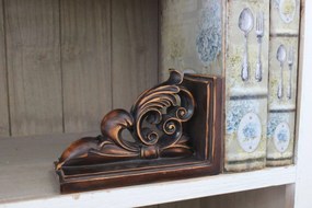 Hnedé rustikálné zarážky na knihy 2-set