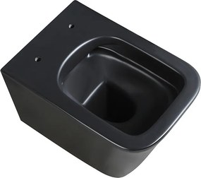 BPS-koupelny Závesná WC misa so SoftClose sedadlom HYD-4776, čierna mat