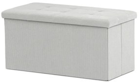 Taburet s úložným prostorem, krémová manšestrová látka