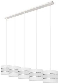 Luster na lanku HELEN 5xE27/15W/230V biela