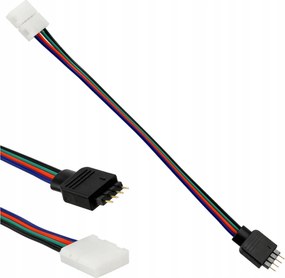 Konektor pre LED pásky - RGB - 10mm - 4pin - pások / kontroler