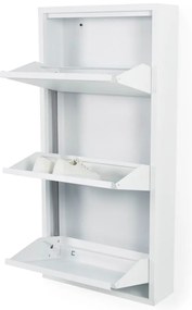 Biela kovová výklopná skrinka na topánky 50x103x15 cm Billy – Spinder Design