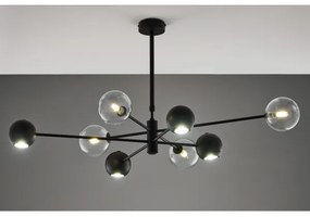 Jupiter 1996 - Luster na tyči MOKA 4xGU10/10W/230V + 4xG9/10W/230V čierna/číra