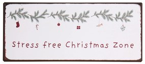 Ib Laursen Dekoratívna plechová ceduľa Christmas Zone