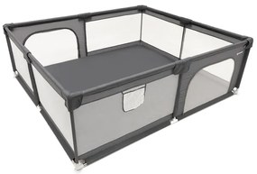 Detská ohrádka – zatvorená, 200 × 180 × 66 cm, skladacia, sivá Springos HA7529