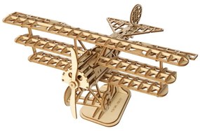 Robotime Drevené 3D puzzle Historické lietadlo 145 ks