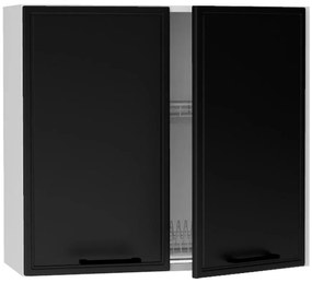 Kuchynské skrinka Emily W80su Alu čierny hrášok