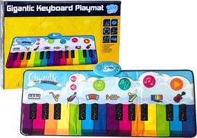 LEAN Toys Vzdelávacia tanečná podložka dúhové piano s nástrojmi 10 melódií