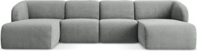 Sivá ženilková rohová pohovka (do tvaru "U") Lani – Makamii