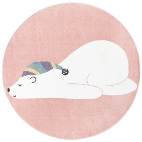 Detský koberec Anime 921 ružový kruh